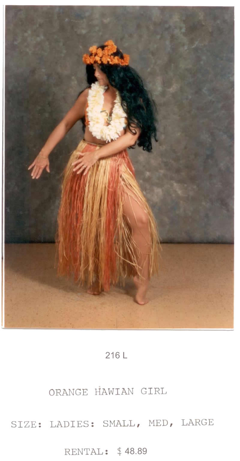HAWAIIAN GIRL - ORANGE - Click Image to Close